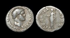Ancient Roman Imperial Coins - Otho - Securitas Denarius 69 AD. Rome mint. Obv: IMP M OTHO CAESAR AVG TR P legend with bare head right. Rev: SECVRITAS P R legend with Securitas standing left, holding 