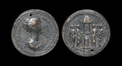 Ancient Roman Imperial Coins - Faustina II - Paduan 'Sacrificial Scene' Medallion 1500-1570 AD. Giovanni da Cavino. Obv: FAVSTINA AVG ANTONINI AVG P I FIL legend with draped bust right, hair bound wit