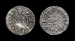 Anglo-Saxon Coins - Coenwulf - Canterbury / Diormod - Pincer Cross Penny 810-821 AD. Group III. Obv: profile bust with +COENVVVLF REX M legend with contraction bar over M. Rev: double pincer cross on 