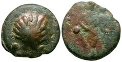 Ancient Roman Republican Coins - Aes Grave - Scallop Sextans 289-245 BC. Obv: scallop shell, two dots below. Rev: caduceus, two dots in fields. Crawford 14/5; Vecchi (2013) 30; Sear 551. 46.46 grams. 