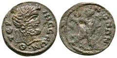 Ancient Roman Imperial Coins - Termessos Major - Pisidia - Large Bronze 180-230 AD. Obv: TERMHCCEWN legend with laureate head of Zeus right, theta below. Rev: TWN MEIZONWN legend with unclear deity. 1