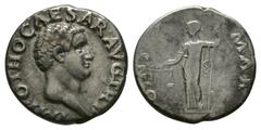 Imperial Coins - Otho - Aequitas Denarius 69 AD. Rome mint. Obv: IMP OTHO CAESAR AVG TR P legend with bewigged head right. Rev: PONT MAX legend with Aequitas standing left, holding scales and sceptre.