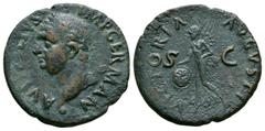Imperial Coins - Vitellius - Victory As 69 AD. Tarraco mint. Obv: A VITELLIVS IMP GERMAN legend with laureate head left, globe at point of neck. Rev: VICTORIA AVGVSTI legend with Victory alighting lef