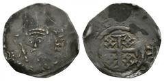 Medieval-Henry II-Canterbury / Ricard - Tealby Penny 1158-1161 AD. Bust A2. Obv: facing bust with sceptre and +HEN[RI REX] ANG legend. Rev: short cross and crosslets with [+RIC]ARD:[ON:CA]NT legend fo