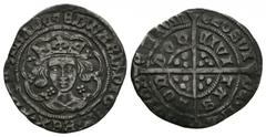 Medieval Coins - Edward IV - London - Groat 1468-1469 AD. First reign, light coinage, type Vd. Obv: facing bust with quatrefoils by neck, within tressure with fleurs on cusps and EDWARD DI GRA REX ANG