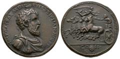 Didius Julianus - Paduan Quadriga Medallion 19th century AD. Obv: IMP CAES M DID SEVERVS IVLIAN AVG P P legend with laureate, cuirassed and draped bust right. Rev: galloping quadriga left with Victory