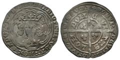 Coins - English Medieval Very fine; rich and glossy dark patina. Apparently unique with new reverse die and very attractive. English Medieval Coins - Henry IV - Light Coinage Type II Eight-Arc Groat 1