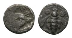 Coins - Greek Very fine. Ancient Greek Coins - Ionia - Ephesos - Eagle and Bee Hemiobol 500-420 BC. Ephesos mint, Obv: bee with spiral tendrils. Rev: EF with head of eagle right within incuse square. 