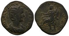 Coins - Roman Imperial Very fine. Ancient Roman Imperial Coins - Otacilia Severa - Concordia Sestertius 245-247 AD. Wife of Philip I, Rome mint. Obv: MARCIA OTACIL SEVERA AVG legend with draped bust r