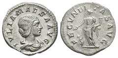Coins - Roman Imperial Extremely fine. Ancient Roman Imperial Coins - Julia Maesa - Fecunditas Denarius 218-220 AD. Sister of Julia Domna, Rome mint. Obv: IVLIA MAESA AVG legend with draped bust right