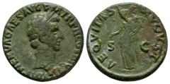 Coins - Roman Imperial Good fine. Ancient Roman Imperial Coins - Nerva - Aequitas As 97 AD. Rome mint. Obv: IMP NERVA CAES AVG P M TR P COS III P P legend with laureate head right. Rev: AEQVITAS AVGVS