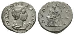 Coins - Roman Imperial Near extremely fine. Ancient Roman Imperial Coins - Julia Maesa - Pudicitia Denarius 218-220 AD. Grandmother of Elagabalus and Severus Alexander, Rome mint. Obv: IVLIA MAESA AVG