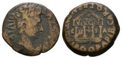 Coins - Roman Provincial Fine. Ancient Roman Provincial Coins - Augustus - Spain - Ilici - Temple of Juno Semis 1st century AD. Ilici. OIbv: laureate bust right. Rev: temple. 5.93 grams. . [No Reserve