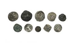Coins - World Fine-very fine. World Coins - Medieval Continental Coin Group [10] Various dates.. Group comprising: various European issues, in silver/billon (8) and copper-alloy (2); all different. 12