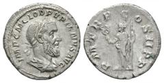 Coins - Roman Imperial Ancient Roman Imperial Coins - Pupienus - Felicitas Denarius. April-July 238 AD. Rome mint. Obv: IMP C M CLOD PVPIENVS AVG legend with laureate, draped and cuirassed bust right.