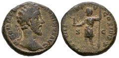 Coins - Roman Imperial Ancient Roman Imperial Coins - Commodus - Roma As. 183 AD. Rome mint. Obv: M COMMODVS ANTONINVS AVG legend with laureate bust right. Rev: TR P VIII IMP V COS IIII legend with Ro