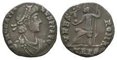 Coins - Roman Imperial Ancient Roman Imperial Coins - Gratian - Roma Siliqua. 368-375 AD. Trier mint. Obv: D N GRATIANVS P F AVG legend with diademed, draped and cuirassed bust right. Rev: VRBS ROMA l