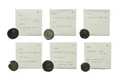 Coins - Roman Imperial Ancient Roman Imperial Coins - Constantius I to Constantine I - Late Bronzes [6]. 4th century AD. Group comprising late bronzes of: Constantius I (antoninianus); Constantine I (