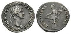 Coins - Roman Imperial Ancient Roman Imperial Coins - Nerva - Aequitas Denarius. September-December 96 AD. Rome mint. Obv: IMP NERVA CAES AVG P M TR P II COS III P P legend with laureate bust right. R