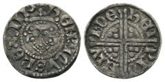 Coins - English Medieval English Medieval Coins - Henry III - London / Henri - Long Cross Penny. 1248-1250 AD. Class 3c. Obv: facing bust with HENRICVS REX III legend. Rev: long voided cross and pelle