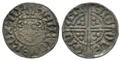 Coins - English Medieval English Medieval Coins - Henry III - Canterbury / Nichole - Long Cross Penny. 1248-1250 AD. Class 3c. Obv: facing bust with HENRICVS REX III legend. Rev: long voided cross and