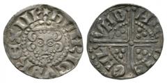 Coins - English Medieval English Medieval Coins - Henry III - London / Nichole - Long Cross Penny. 1248-1250 AD. Class 3a1. Obv: facing bust with hENRICUS REX III legend. Rev: long voided cross and pe