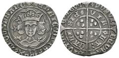 Coins - English Medieval English Medieval Coins - Henry VI - Calais - Pinecone-Mascle Groat. 1431-1433 AD. Obv: facing bust within tressure with HENRIC[pinecone]DI GRA REX[mascle]ANGL Z FRANC legend. 