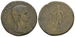 Coins - Roman Imperial Ancient Roman Imperial Coins - Claudius - Spes Sestertius. 41-42 AD. Rome mint. Obv: TI CLAVDIVS CAESAR AVG P M TR P IMP legend with laureate bust right. Rev: SPES AVGVSTA legen