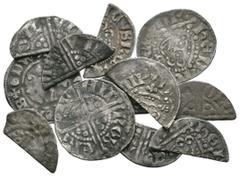 Coins - English Medieval English Medieval Coins - Henry III to Edward I - Pennies and Cut Halfpennies [13]. 13th century AD. Group comprising: Henry III, long cross issues, pennies (2, class 5, Nicole