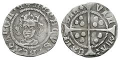 Coins - English Medieval English Medieval Coins - Henry VI - Calais - Rosette Mascle Penny. 1430-1431 AD. Obv: facing bust with +HENRICVS REX [mascle] ANGLIE legend. Rev: long cross and pellets dividi