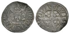 Coins - English Medieval English Medieval Coins - Edward III - London - Florin Penny. 1344-1351 AD. Florin coinage, class 4. Obv: facing bust with EDW R ANGL DNS HYB legend. Rev: long cross and pellet