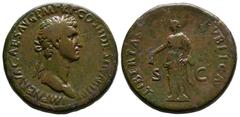 Coins - Roman Imperial Roman Imperial Coins - Nerva - Libertas Sestertius. 96 AD. Rome mint. Obv: IMP NERVA CAES AVG P M TR P COS II DESIGN III P P legend with laureate bust right. Rev: LIBERTVS PVBLI