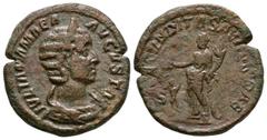 Coins - Roman Imperial Ancient Roman Imperial Coins - Julia Mamaea - Fecunditas Sestertius. 232 AD. Mother of Severus Alexander, Rome mint. Obv: IVLIA MAMAEA AVGVSTA legend with draped bust right. Rev