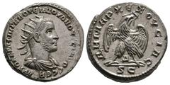 Coins - Roman Provincial Roman Provincial Coins - Volusian - Antioch - Eagle Tetradrachm. 251-253 AD. Antioch ad Orontem mint. Obv: AYTOK K G AFIN GAL OYEND OYOLOYCCIANOC CEB legend with radiate, drap