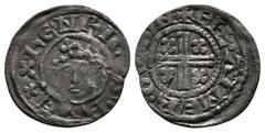 Coins - English Medieval English Medieval Coins - Henry II - London / Aimer - Short Cross Penny. 1180-1189 AD. Class 1b. Obv: facing bust with sceptre and HENRICVS REX legend. Rev: short voided cross 