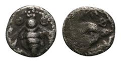 Coins - Greek Ancient Greek Coins - Ionia - Ephesos - Eagle and Bee Hemiobol. 500-420 BC. Ephesos mint. Obv: bee with spiral tendrils. Rev: EF with head of eagle right within incuse square. SNG Kayhan