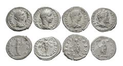 Coins - Roman Imperial Ancient Roman Imperial Coins - Septimius Severus to Severus Alexander - Denarii [4]. 193-235 AD. Group comprising denarii of: Septimius Severus (emperor standing); Plautilla (Co