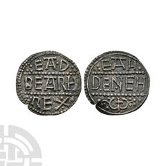 Coins - Saxon and Viking Kings of Kent - Eadberht Praen - Canterbury / Eahdeneh - Variant Three Line Penny 796-798 A.D. Obv: EAD / BEARHT / REX in three lines with last HT ligated with pelletted lines