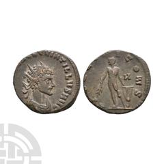 Coins - Roman Imperial Quintillus - Apollo AE Antoninianus August-November 270 A.D. Rome mint. Obv: IMP C M AVR CL QVINTILLVS AVG legend with radiate, draped and cuirassed bust right. Rev: APOLLINI CO