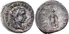 Roman coins Empire Herennius Etruscus (250-251 AD) Antoninianus 250-251 AD Rome Ag. RIC 149, Cohen 38. 3.82 g. R Q.SPL