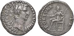 Roman coins Nerva ( 96-98 ) Empire. Denar, n.d.. , MP NERVA CAES AVG PM TR P COS III P P, laureate head of Nerva right. Rev. FORTVNA P R, Fortuna seated left, holding sceptre and grain ears. Scratches