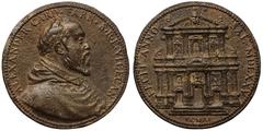 Medals/Tokens Papal state Cardinal Alessandro Farnese (1534-1589) Medal with Cardinal Alessandro Farnese to commemorate the construction of the church of the Ges- in Rome 1575, D/ALEXANDER.CARD.FARN.S