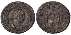 Roman coins Empire Carinus (283-285) Antoninianus n.d. Antioch Carinus receiving Victory from Jupiter.Ø 20 mm RIC 327 sim. 3.90 g. VF+