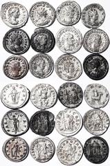Roman coins Empire Antoninianus Lot of 12 pcs.: Elagabalus, Gallienus(x2), Valerianus II, Aurelianus, Saloninus, Trebonianus Gallus, Philip I, Claudius II, Valerianus, Salonina, Probus.