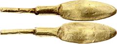 Coins - Ancient World Ancient Greece Scythian Primitive Money in Shape of Arrowhead 600 - 500 BC Electrum 0.57 g.; XF