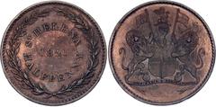 Coins - Africa Saint Helena 1/2 Penny 1821 KM# A4, N# 18419; Copper; George IV; British East India Company; AUNC, mint luster remain