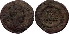 Coins - Ancient World Roman Empire Jovian Follis 363 - 364 AD RIC# 426; Copper 2.17 g.; VF