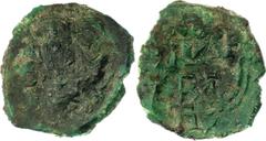 Coins - Ancient World Byzantium Heraclius with Heraclius Constantine Follis 610 - 641 AD Syracuse Mint SB# 884; Copper 6.20 g.; Obv: Facing busts of Heraclius and Heraclius Constantine within circular