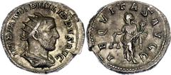 Coins - Ancient World Roman Empire Philip I Arab AR Antoninianus 244 - 249 AD RIC 27b, RSC 9; Silver 4.09 g.; Philip I Arab AD 244-249; Antioch Mint; Obv: IMP M IVL PHILIPPVS AVG, radiate, draped and 
