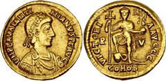 Coins - Ancient World Roman Empire Valentinian III 1 Solidus 430 - 445 AD RIC 2018 (X, Valentinian III), Depeyrot 17/1, N# 377735; Gold 4.43 g.; Valentinian III; Obv: Bust of Valentinian III, rosette-